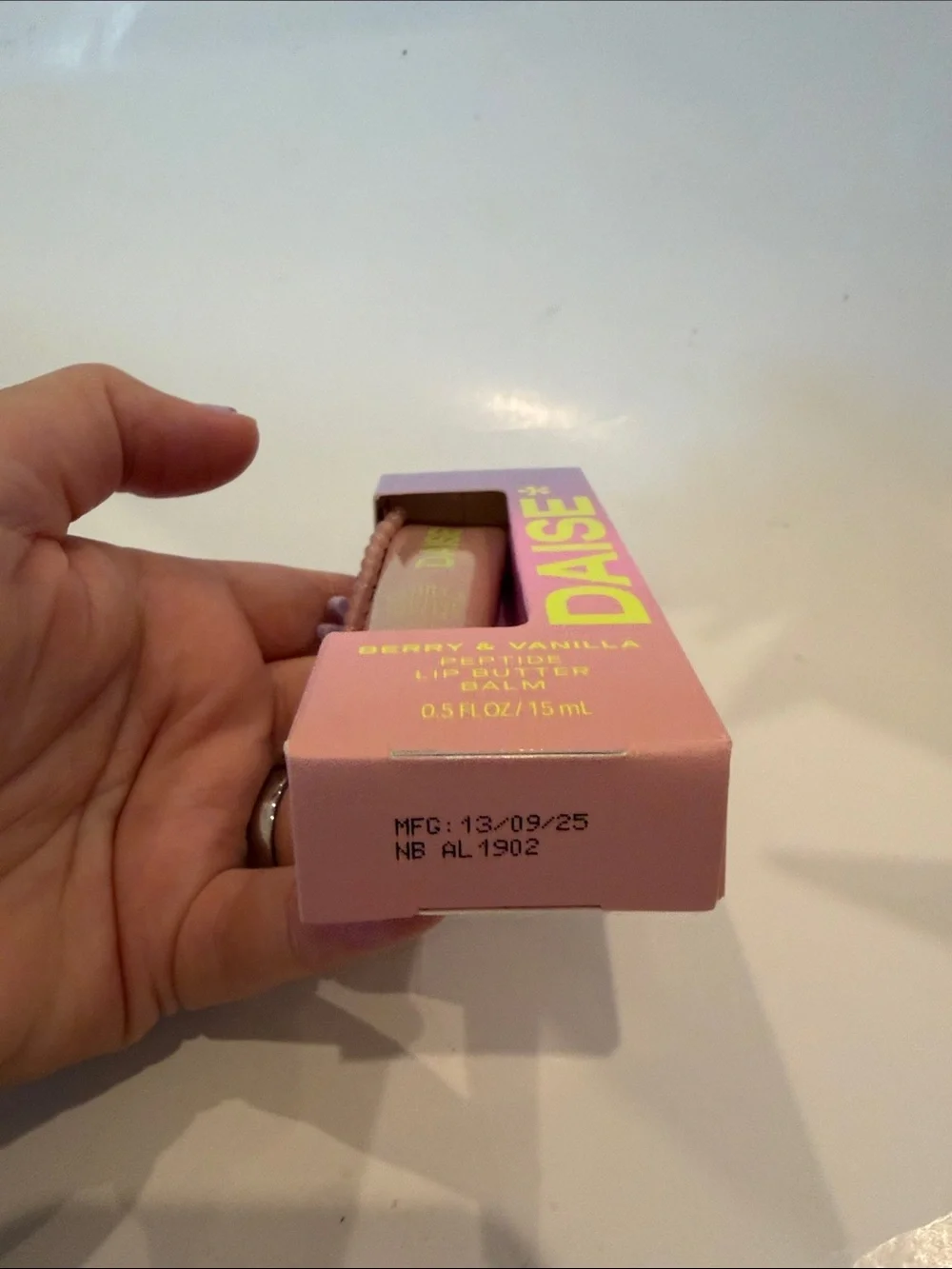 NWT Daise Berry & Vanilla Peptide Lip Butter Balm 0.5oz - Pink